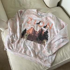 ZION National Park Graphic Crewneck Fleece Sweatshirt Size 2X